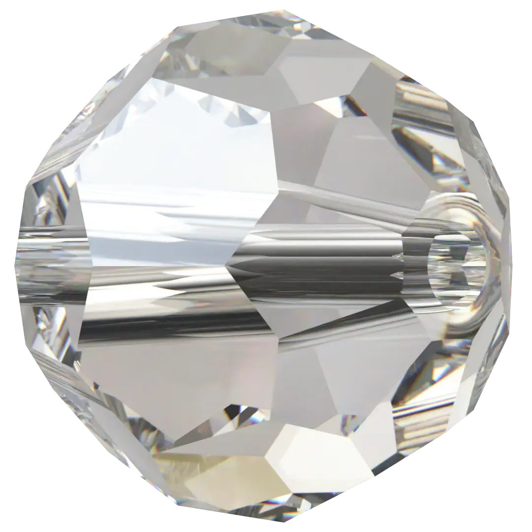 Swarovski Crystal Beads Round (5000) Crystal Silver Shade - Bluestreak Crystals