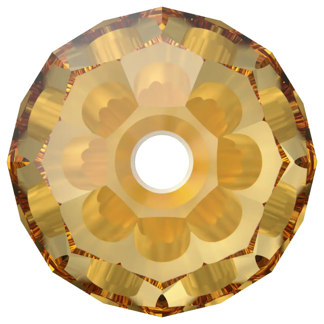 Swarovski Crystal Beads Round (5000) Golden Topaz - Bluestreak Crystals