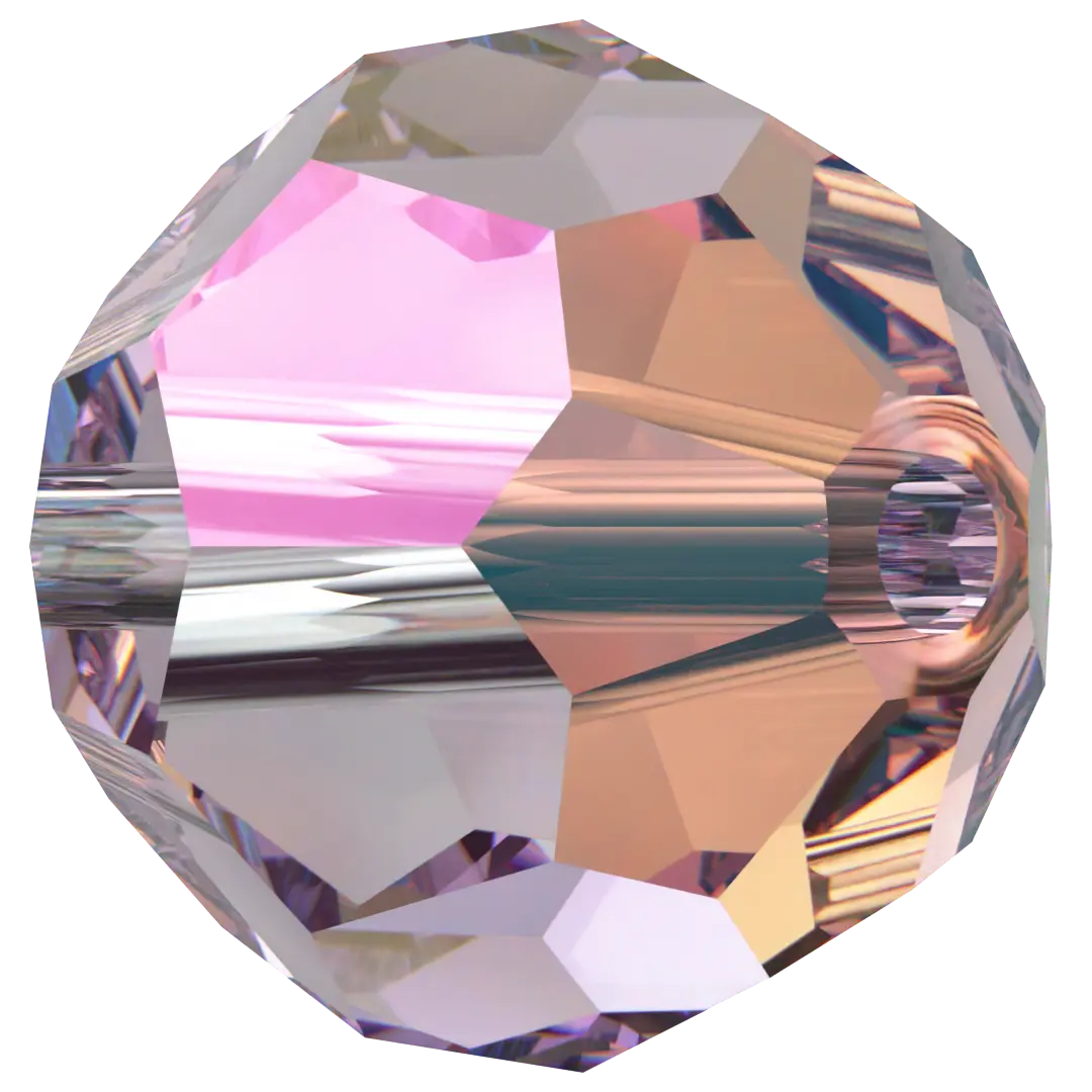 Swarovski Crystal Beads Round (5000) Light Amethyst Shimmer - Bluestreak Crystals