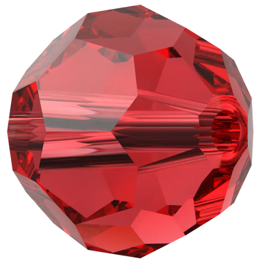 Swarovski Crystal Beads Round (5000) Light Siam - Bluestreak Crystals