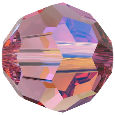 Swarovski Crystal Beads Round (5000) Rose AB - Bluestreak Crystals
