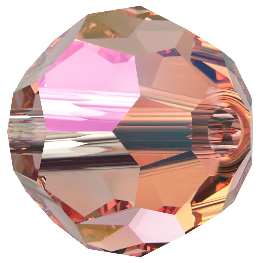 Swarovski Crystal Beads Round (5000) Rose Shimmer - Bluestreak Crystals