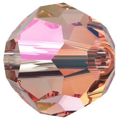 Swarovski Crystal Beads Round (5000) Rose Shimmer - Bluestreak Crystals