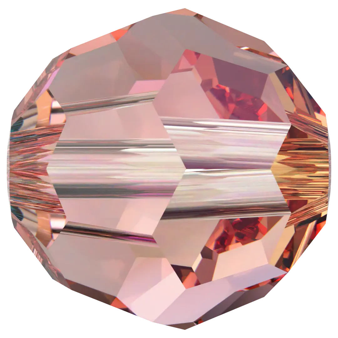 Swarovski Crystal Beads Round (5000) Rose Shimmer - Bluestreak Crystals