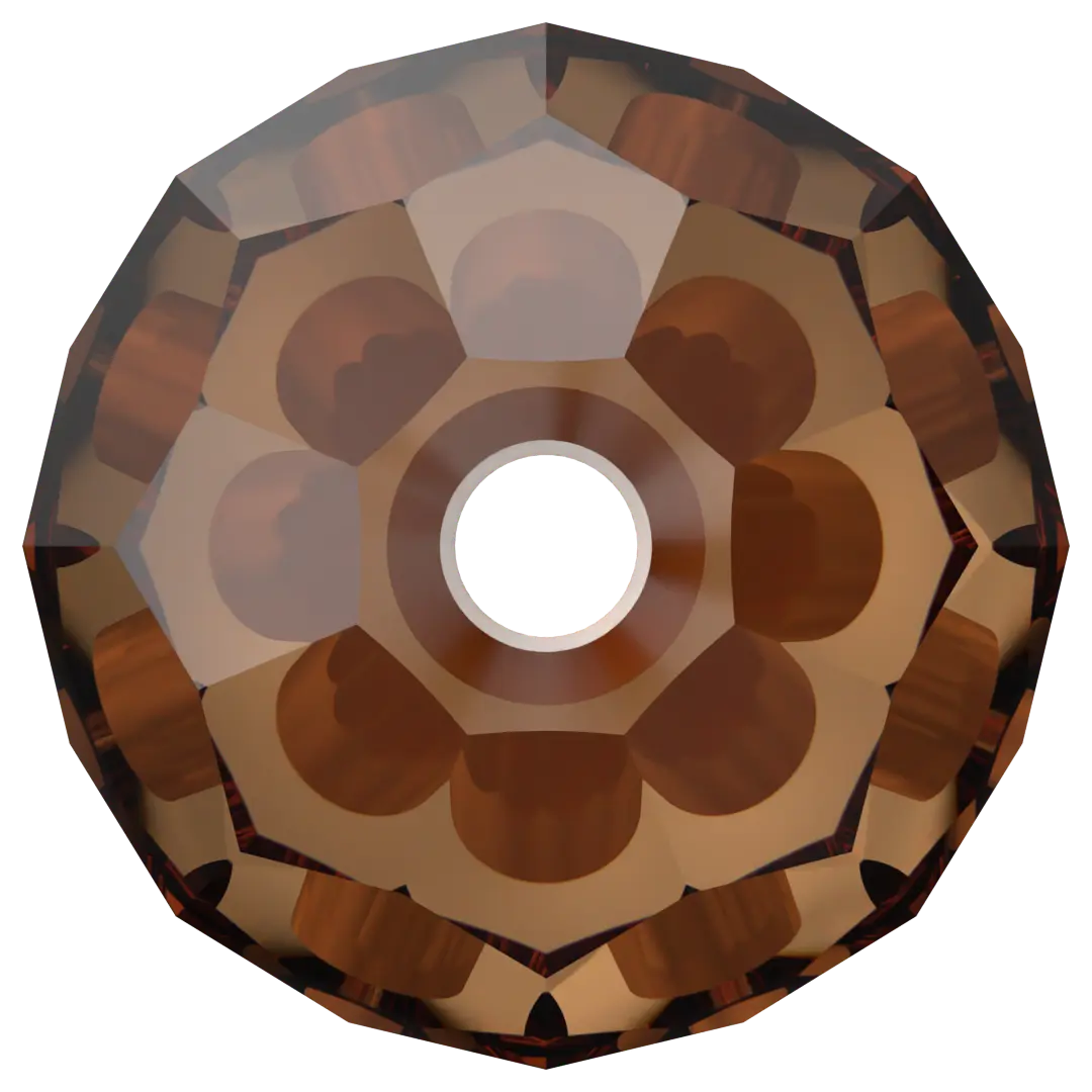 Swarovski Crystal Beads Round (5000) Smoked Amber - Bluestreak Crystals