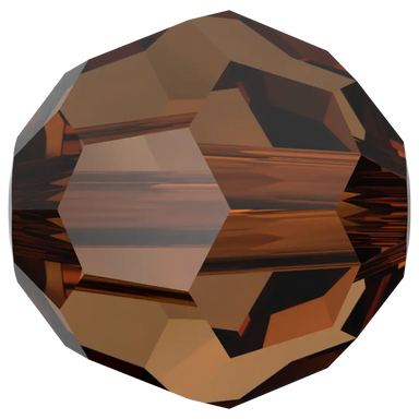 Swarovski Crystal Beads Round (5000) Smoked Amber - Bluestreak Crystals