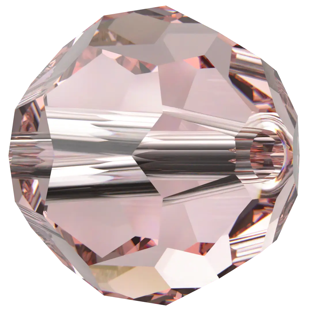 Swarovski Crystal Beads Round (5000) Vintage Rose - Bluestreak Crystals