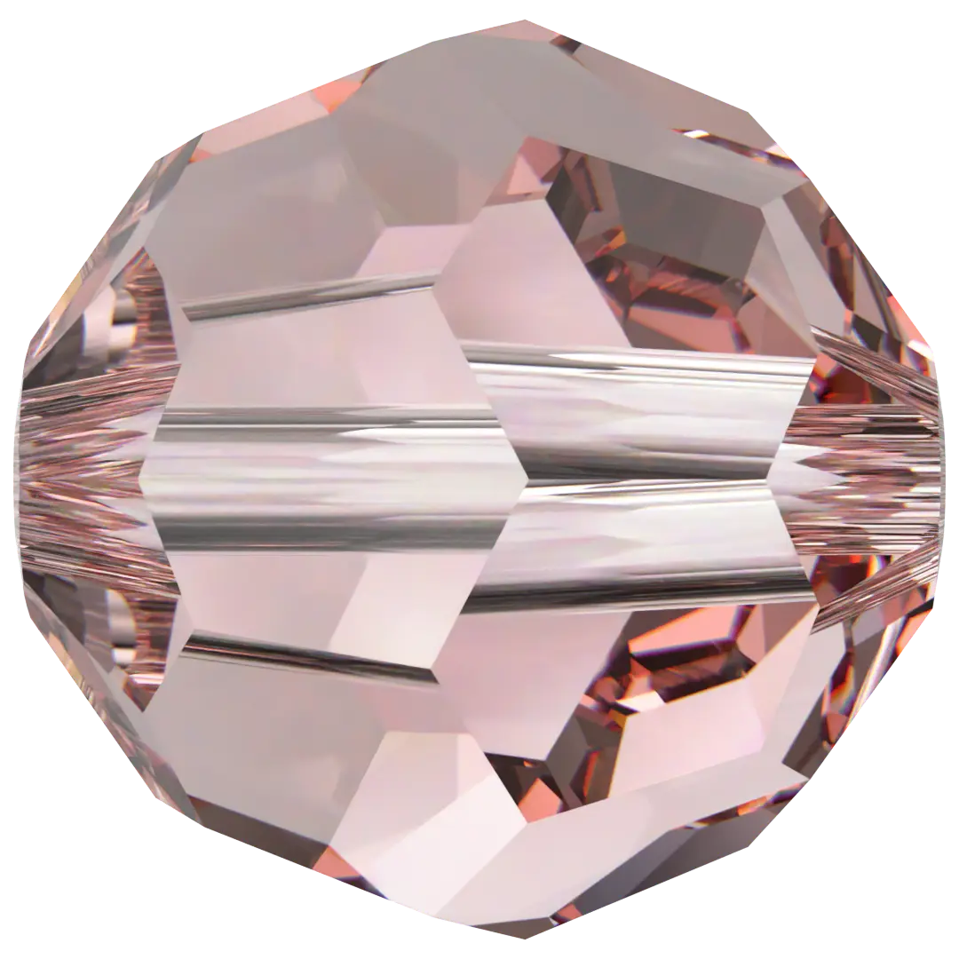 Swarovski Crystal Beads Round (5000) Vintage Rose - Bluestreak Crystals