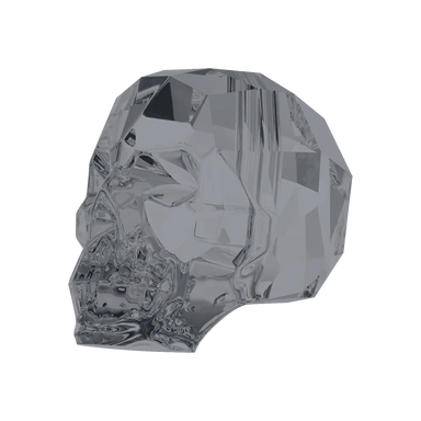 Serinity Crystal Beads Skull (5750) Crystal Silver Night - Bluestreak Crystals