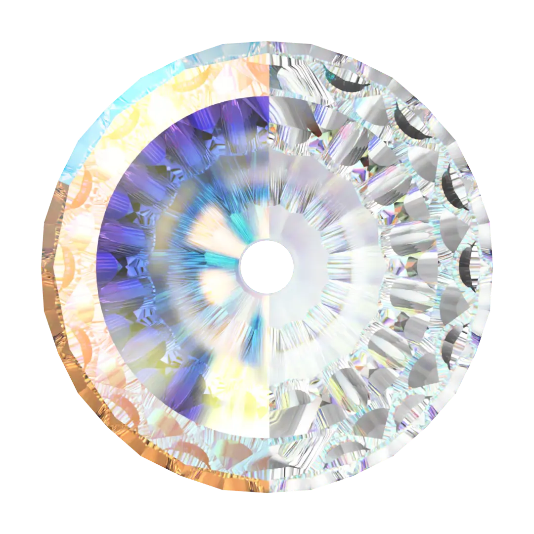 Swarovski Crystal Beads Small Dome (5542) Crystal AB - Bluestreak Crystals