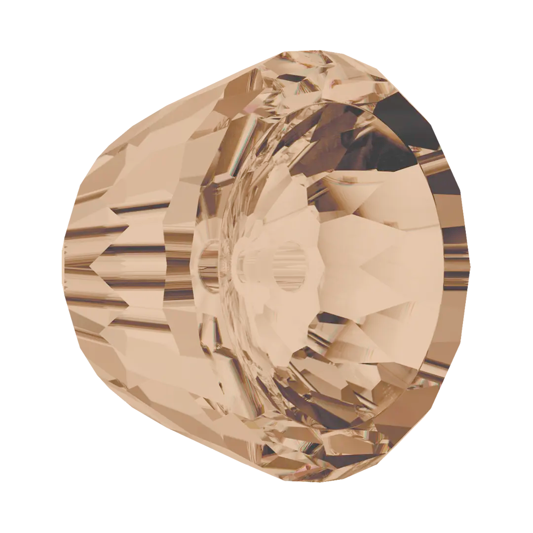 Swarovski Crystal Beads Small Dome (5542) Crystal Golden Shadow - Bluestreak Crystals