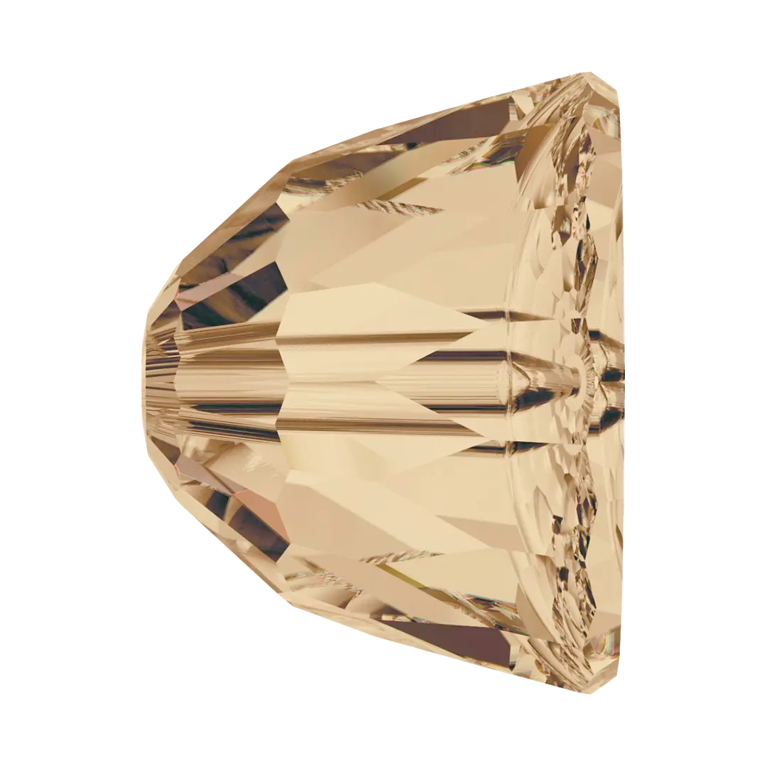 Swarovski Crystal Beads Small Dome (5542) Crystal Golden Shadow - Bluestreak Crystals