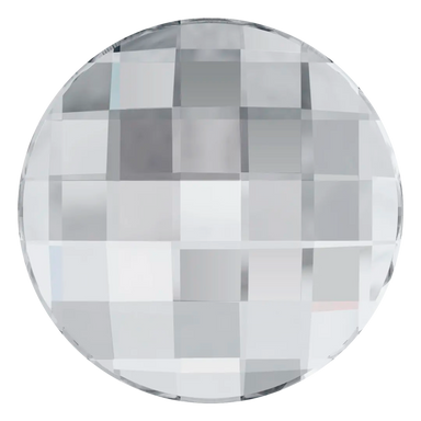 Swarovski Flat Back Crystals Non Hotfix Chessboard Circle (2035) Crystal - Bluestreak Crystals