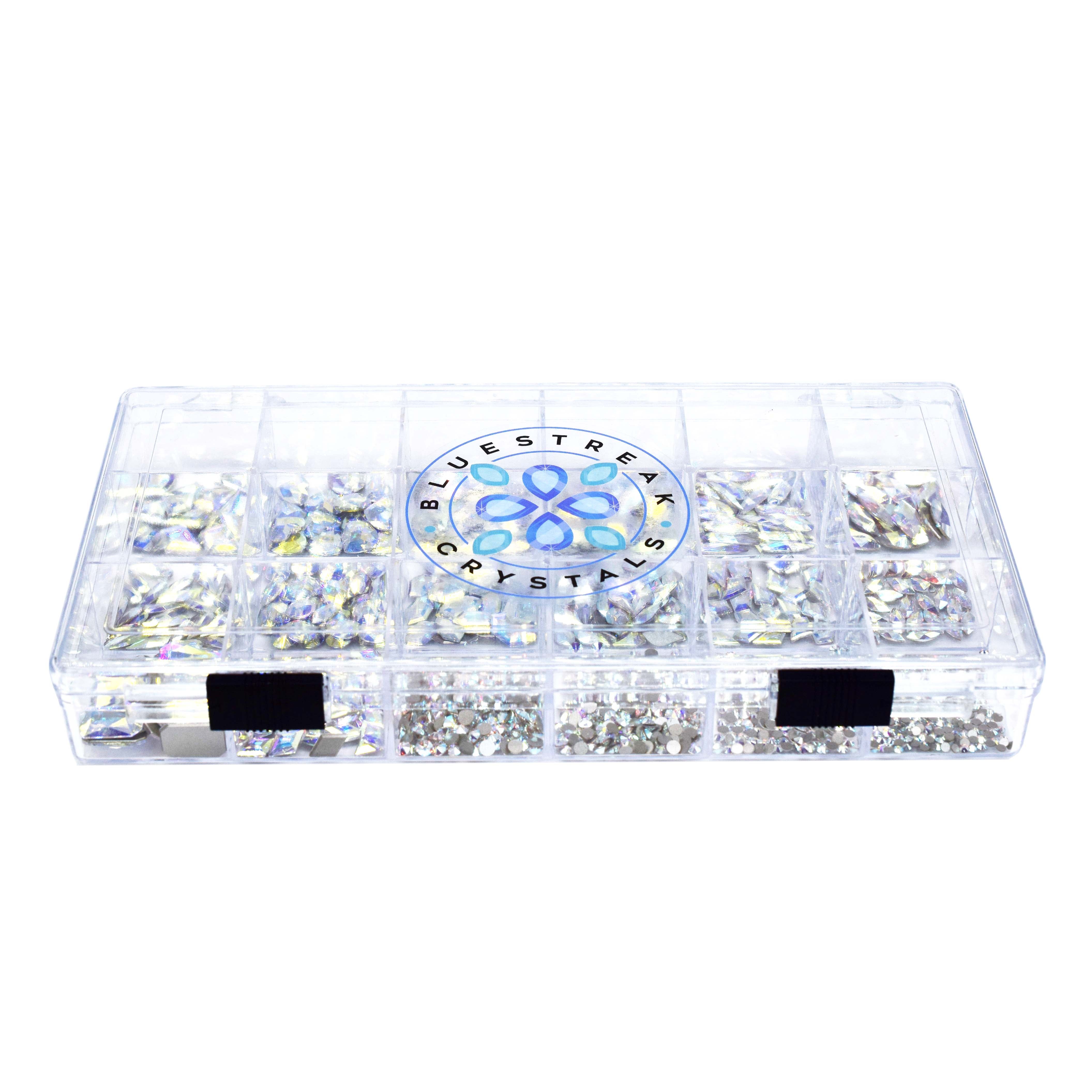 Swarovski Flat Back Crystals Non Hotfix Mega Mix Crystal AB - Bluestreak Crystals