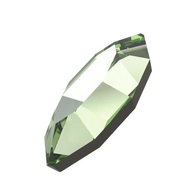 Swarovski Flat Back Crystals Non Hotfix Navette (2200) Recreated Peridot - Bluestreak Crystals