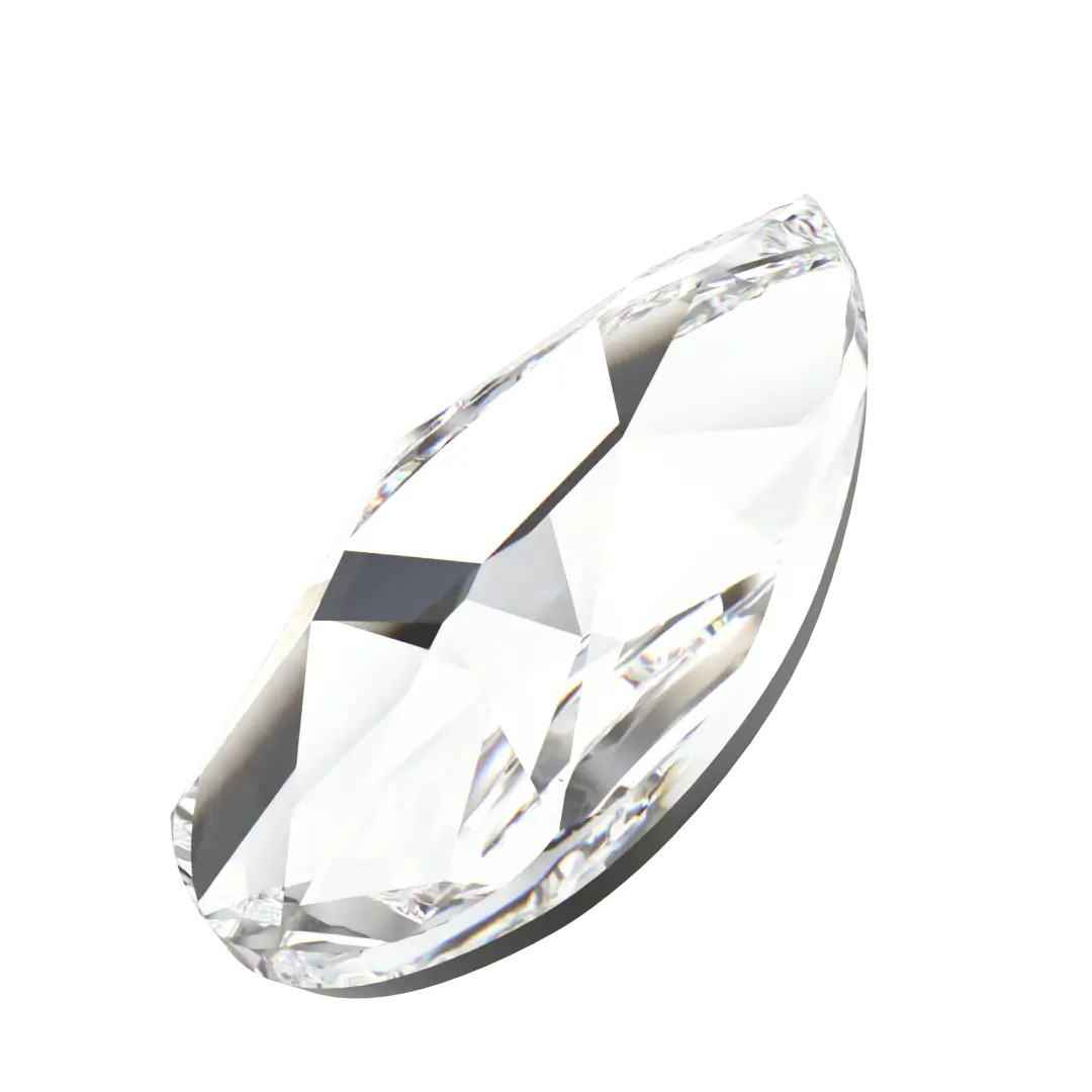 Swarovski Flat Back Crystals Non Hotfix Pear (2303) Crystal - Bluestreak Crystals