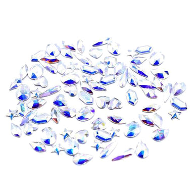 Swarovski Flat Back Crystals Non Hotfix Shapes Mix CRYSTAL AB - Bluestreak Crystals