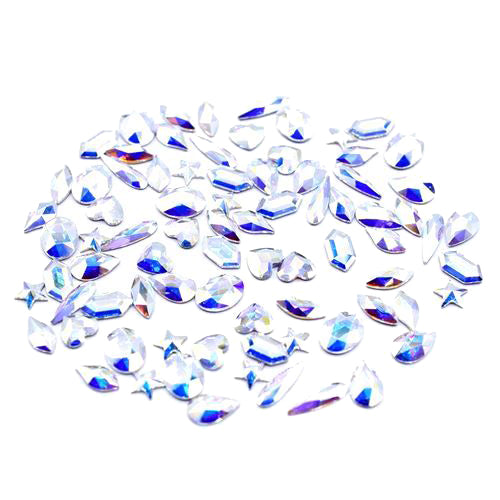Swarovski Flat Back Crystals Non Hotfix Shapes Mix CRYSTAL AB - Bluestreak Crystals