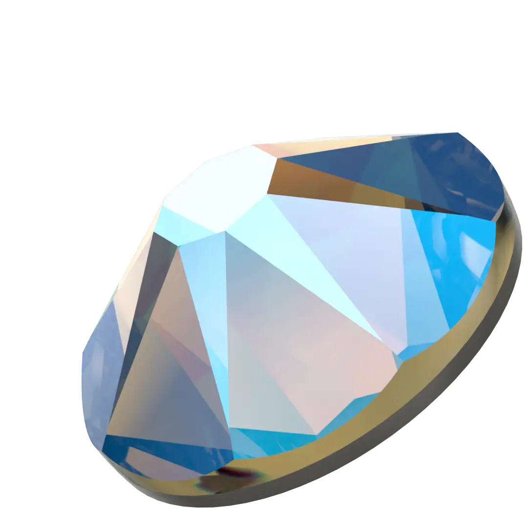 Swarovski Hotfix Flat Back Crystals (2000, 2038 & 2078) Black Diamond Shimmer - Bluestreak Crystals