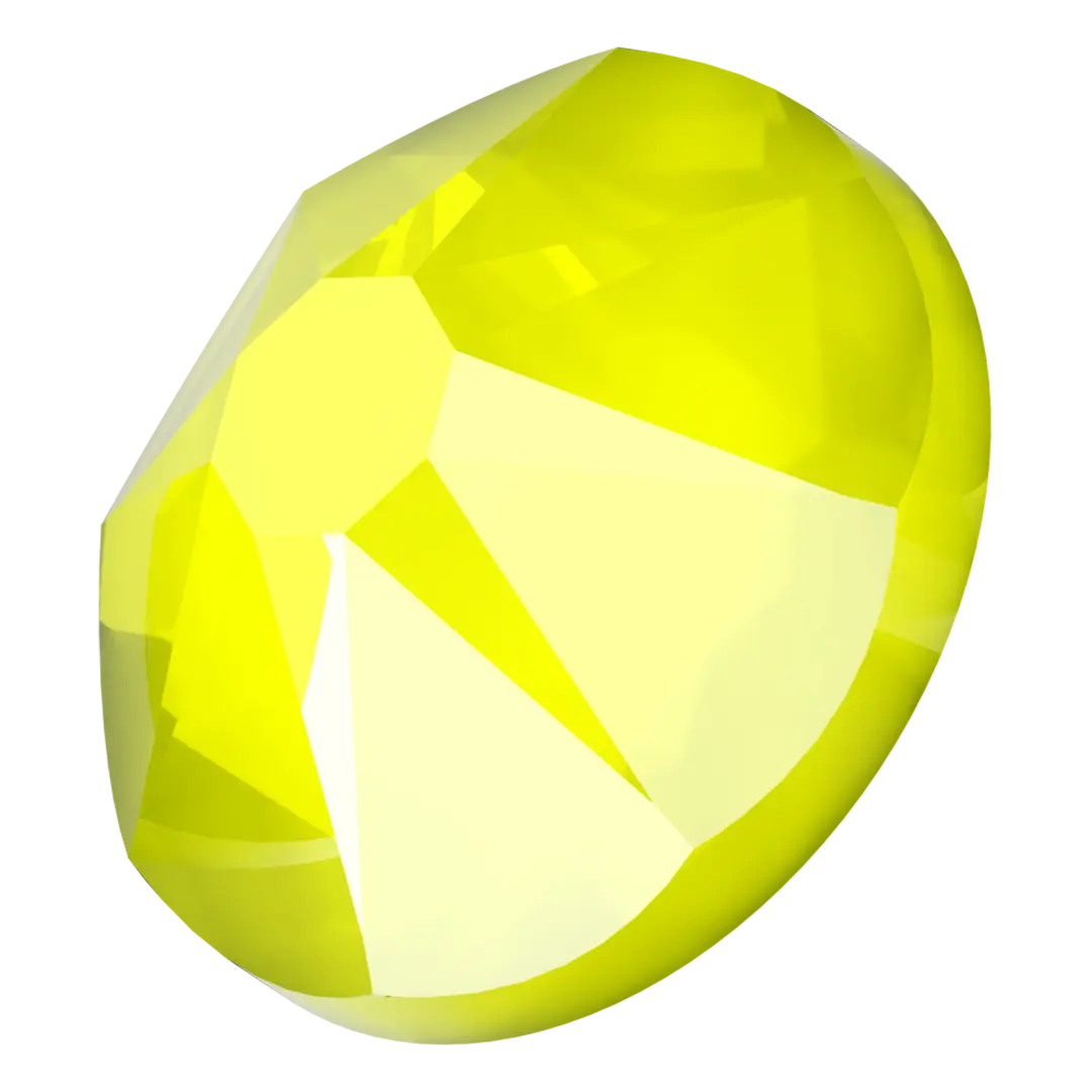 Swarovski Hotfix Flat Back Crystals (2000, 2038 & 2078) Crystal Electric Yellow - Bluestreak Crystals