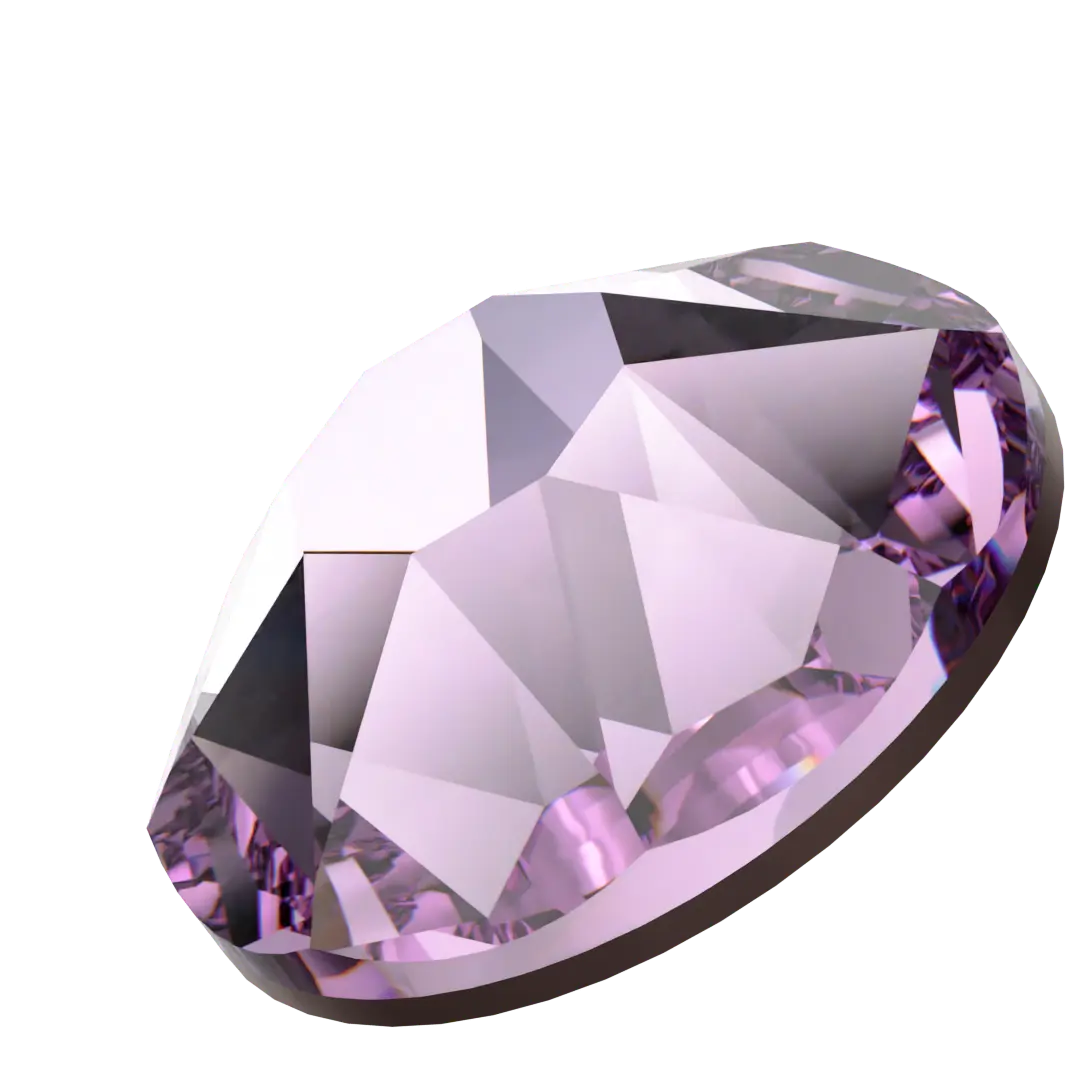 Swarovski Hotfix Flat Back Crystals (2000, 2038 & 2078) Light Amethyst - Bluestreak Crystals