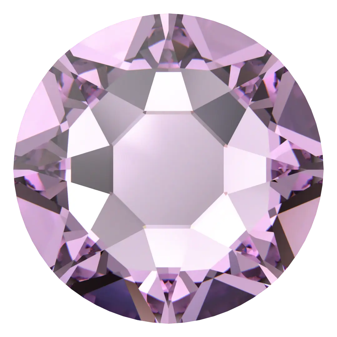 Swarovski Hotfix Flat Back Crystals (2000, 2038 & 2078) Light Amethyst - Bluestreak Crystals