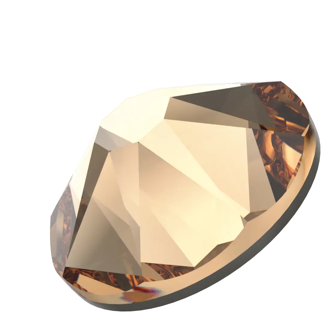 Swarovski Hotfix Flat Back Crystals (2000, 2038 & 2078) Light Colorado Topaz - Bluestreak Crystals