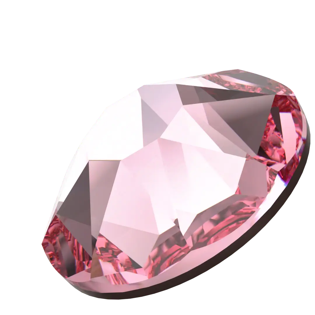 Swarovski Hotfix Flat Back Crystals (2000, 2038 & 2078) Light Rose - Bluestreak Crystals