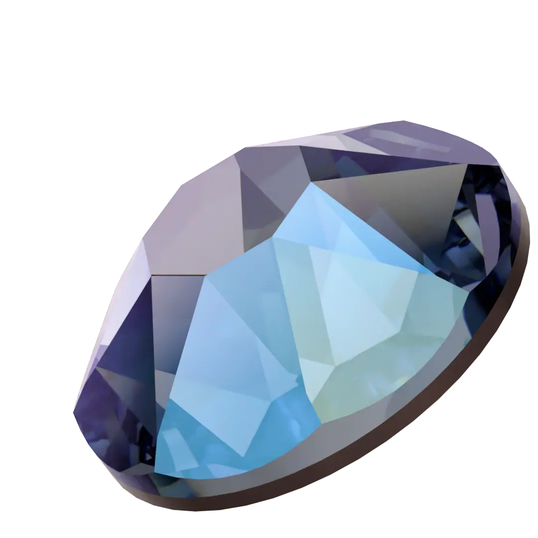 Swarovski Hotfix Flat Back Crystals (2000, 2038 & 2078) Light Sapphire Shimmer - Bluestreak Crystals