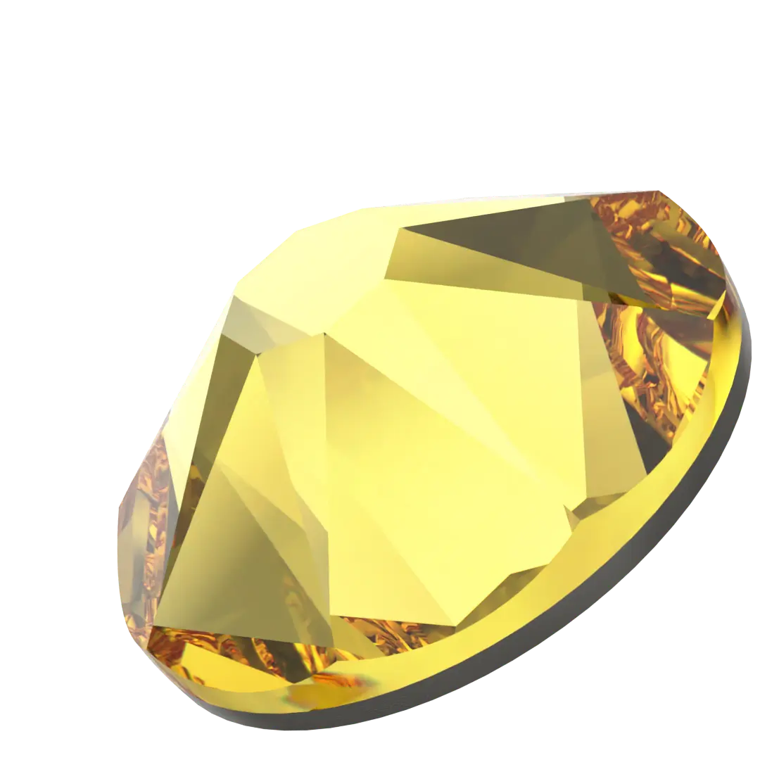 Swarovski Hotfix Flat Back Crystals (2000, 2038 & 2078) Light Topaz - Bluestreak Crystals