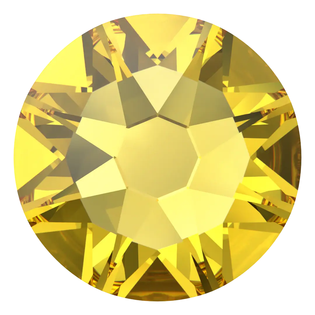 Swarovski Hotfix Flat Back Crystals (2000, 2038 & 2078) Light Topaz - Bluestreak Crystals