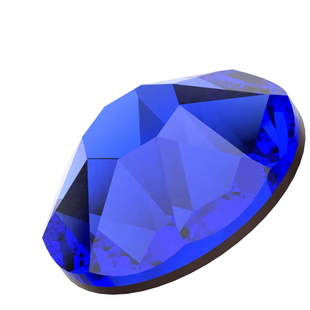 Swarovski Hotfix Flat Back Crystals (2000, 2038 & 2078) Majestic Blue - Bluestreak Crystals