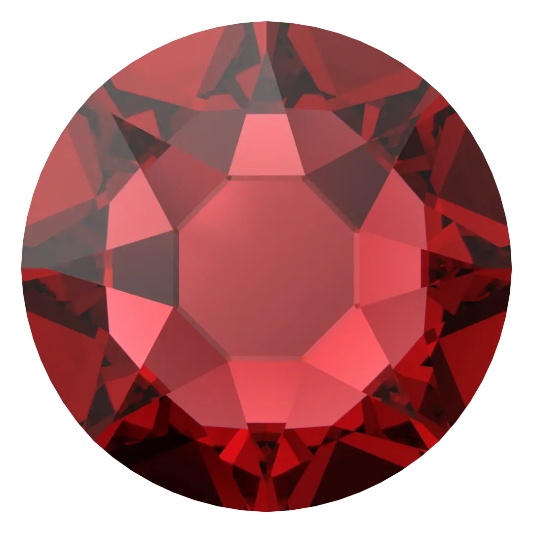 Swarovski Hotfix Flat Back Crystals (2000, 2038 & 2078) Scarlet - Bluestreak Crystals
