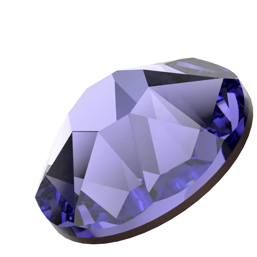 Swarovski Hotfix Flat Back Crystals (2000, 2038 & 2078) Tanzanite - Bluestreak Crystals