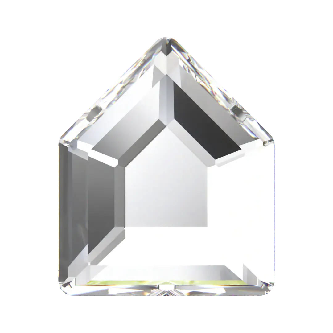 Swarovski Hotfix Flat Back Crystals Concise Pentagon (2775) Crystal - Bluestreak Crystals
