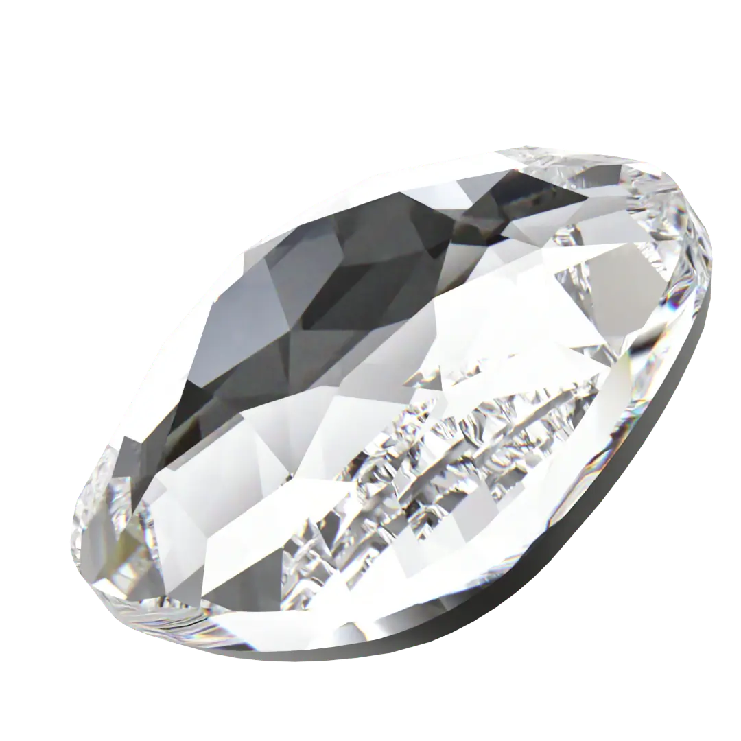 Swarovski Hotfix Flat Back Crystals Cushion (2471) Crystal - Bluestreak Crystals