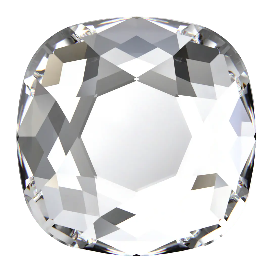 Swarovski Hotfix Flat Back Crystals Cushion (2471) Crystal - Bluestreak Crystals