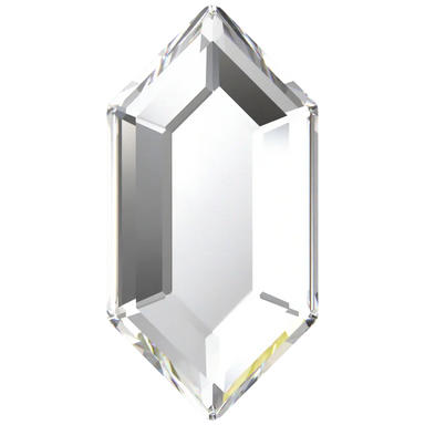 Swarovski Hotfix Flat Back Crystals Elongated Hexagon (2776) Crystal - Bluestreak Crystals