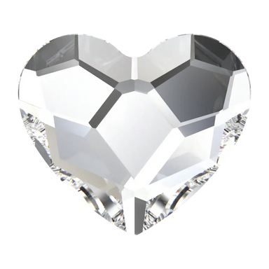 Swarovski Hotfix Flat Back Crystals Heart (2808) Crystal - Bluestreak Crystals