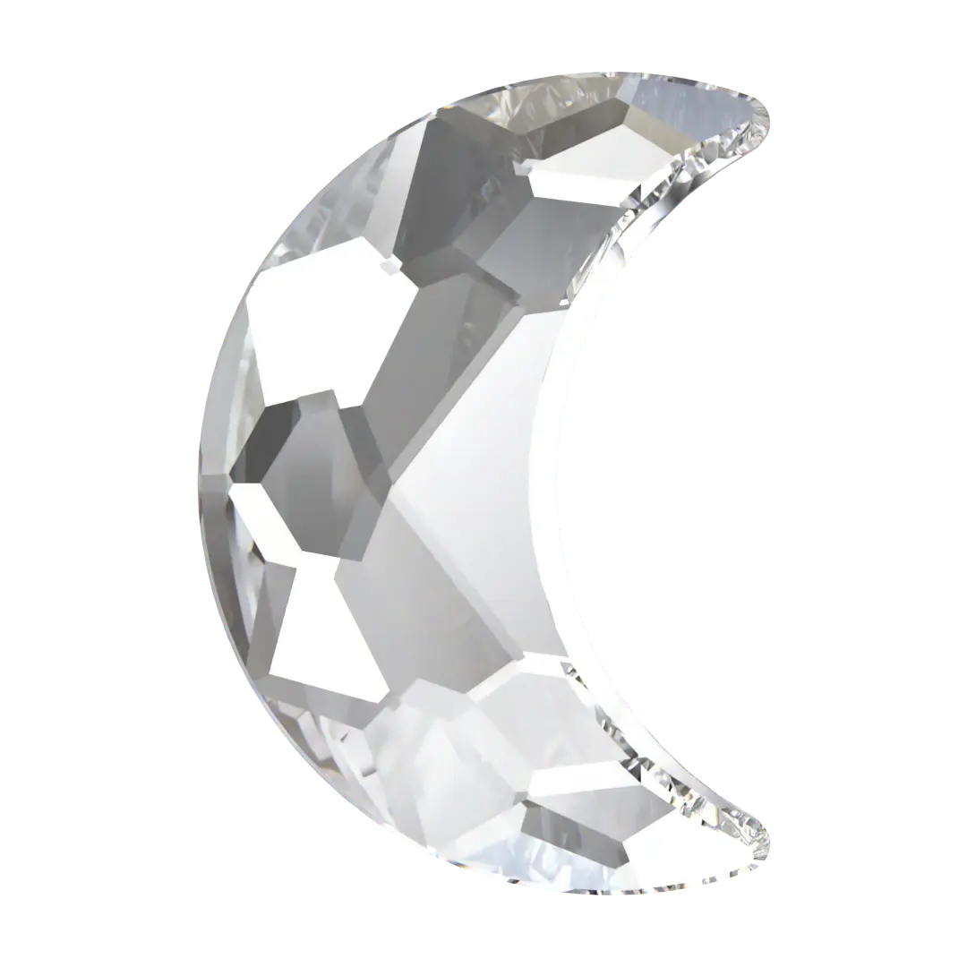 Swarovski Hotfix Flat Back Crystals Moon (2813) Crystal - Bluestreak Crystals