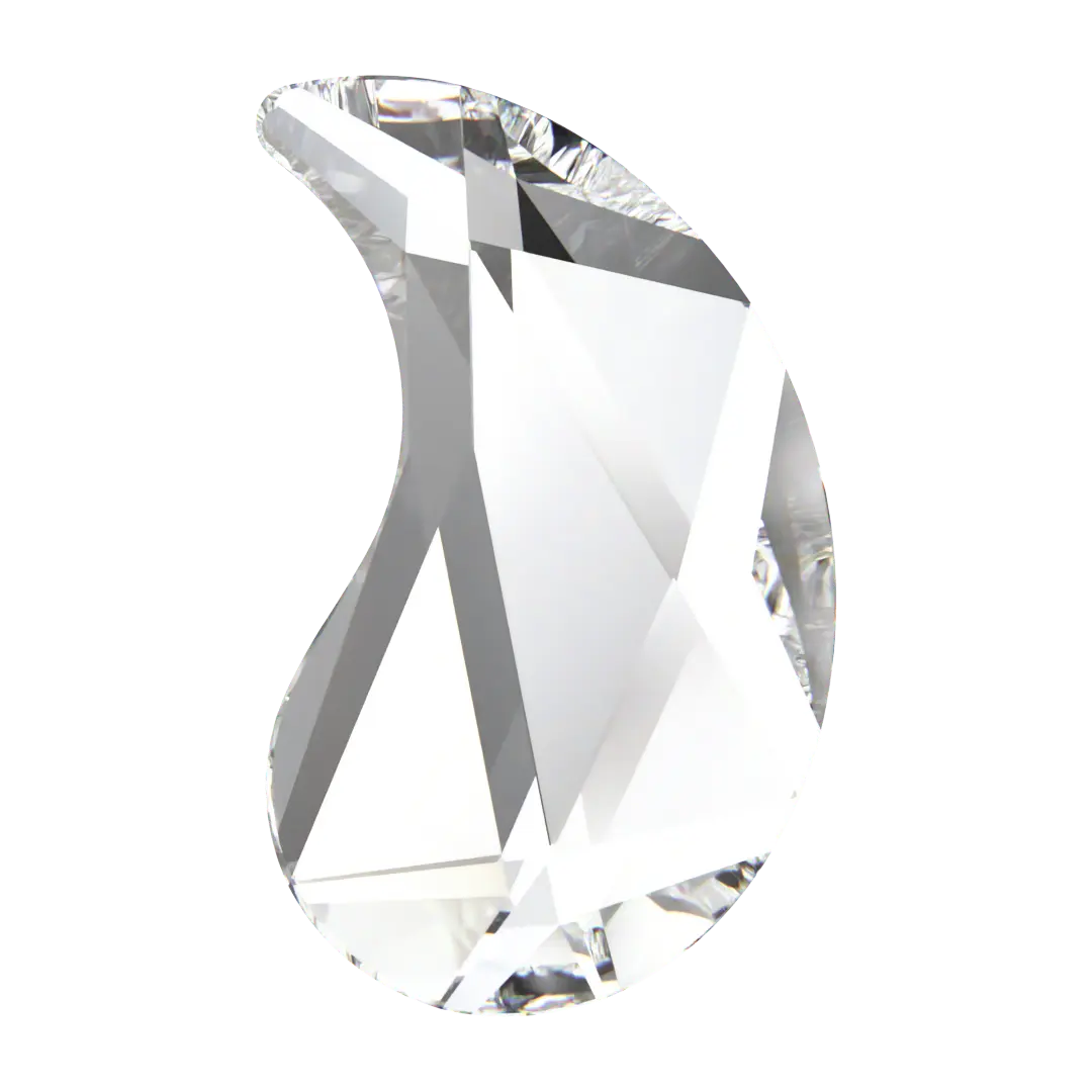 Swarovski Hotfix Flat Back Crystals Paisley Y (2365) Crystal - Bluestreak Crystals