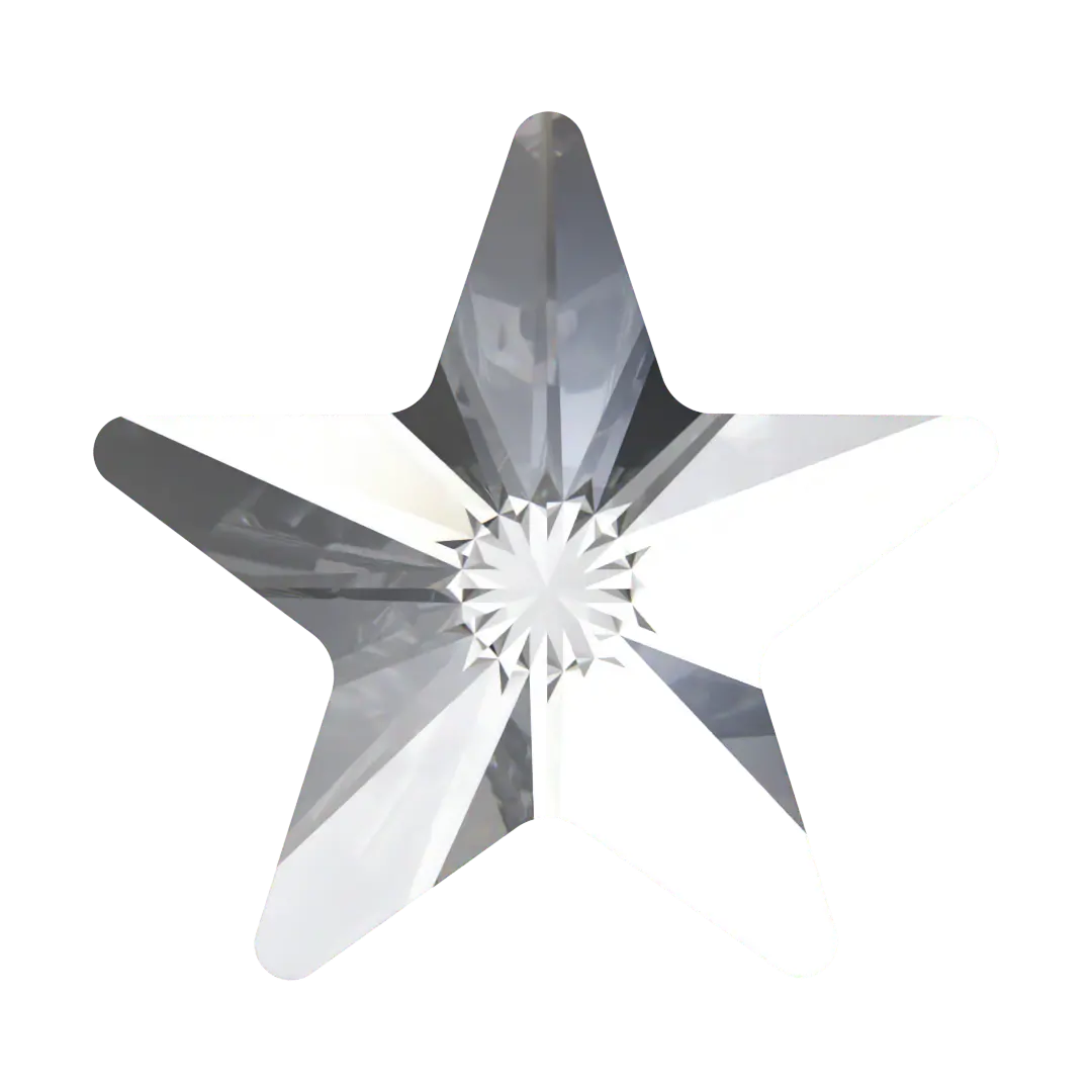 Swarovski Hotfix Flat Back Crystals Rivoli Star (2816) Crystal - Bluestreak Crystals