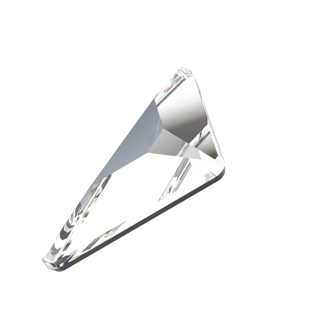 Swarovski Hotfix Flat Back Crystals Triangle Gamma (2740) Crystal - Bluestreak Crystals