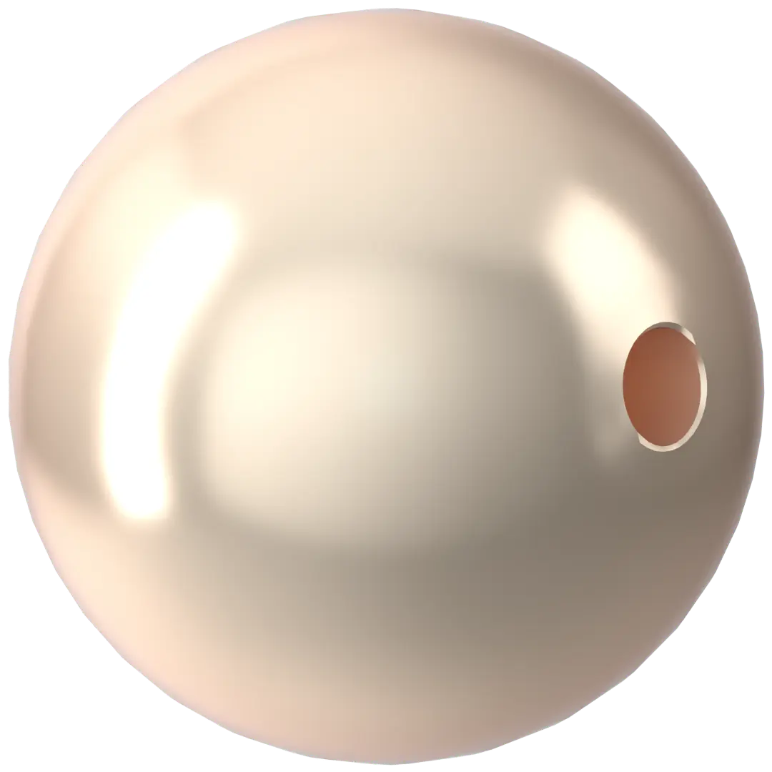 Swarovski Pearls Round (5810) Crystal Creamrose - Bluestreak Crystals