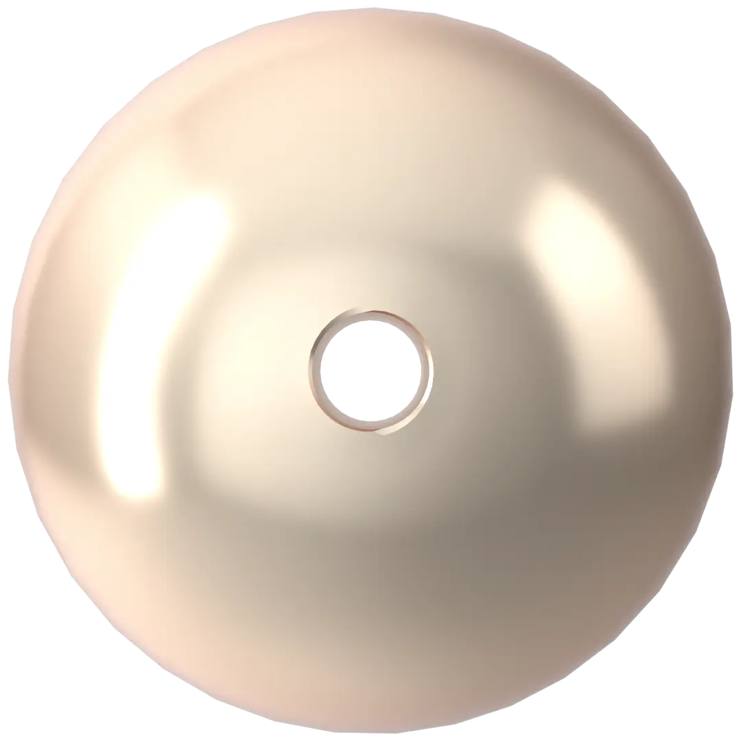 Swarovski Pearls Round (5810) Crystal Creamrose - Bluestreak Crystals