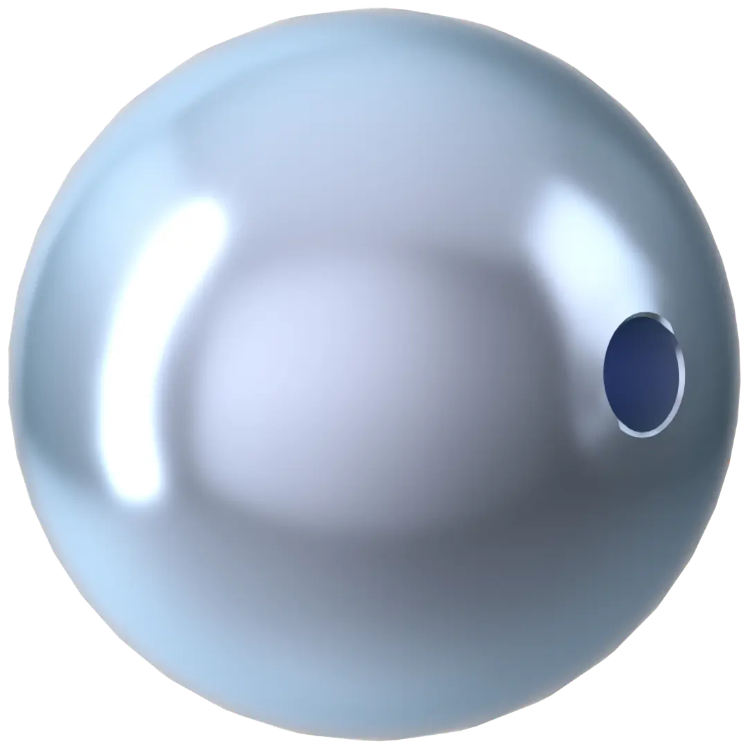 Swarovski Pearls Round (5810) Crystal Light Blue - Bluestreak Crystals