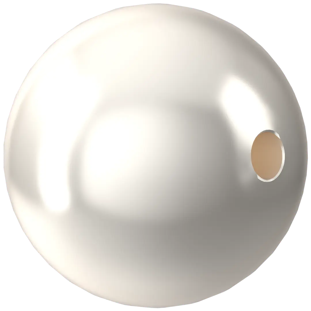 Swarovski Pearls Round (5810) Crystal White - Bluestreak Crystals