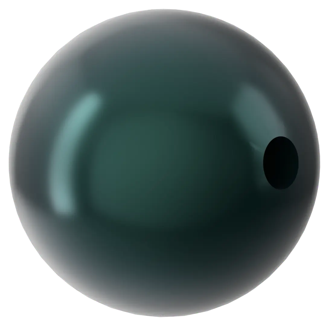 Swarovski Pearls Round Half Drilled (5818) Crystal Black - Bluestreak Crystals