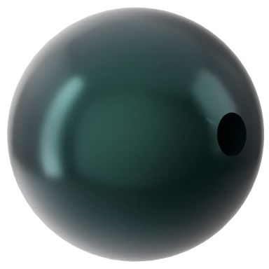 Swarovski Pearls Round Half Drilled (5818) Crystal Black - Bluestreak Crystals