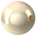 Swarovski Pearls Round Half Drilled (5818) Crystal Cream - Bluestreak Crystals